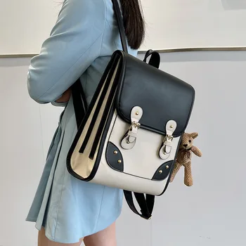 Женский рюкзак в стиле ретро для студенток, многослойные школьные сумки, портфели, сумки для книг.