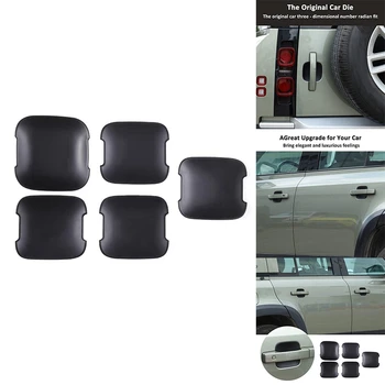 Для Land Rover Defender 2020-2023, автомобильные внешние дверные ручки, накладка на боковую дверь, аксессуары для отделки чаши, матовый черный