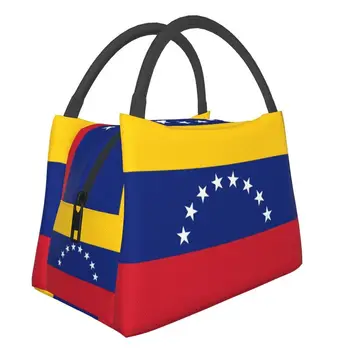 Сумки для ланча с флагом Венесуэлы, изготовленные на заказ, женские ланч-боксы-охладители с термоизоляцией для работы, сумки для хранения фруктов Pinic или путешествий.
