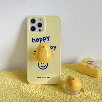 INS Милый 3D цыпленок Подставка-держатель для телефона Поддержка Griptok для iPhone 11 14 Samsung Xiaomi Grip Tok Складная подставка для пальцев