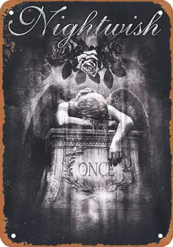 Adorepug Nightwish Жестяная Настенная Вывеска The Art Iron Painting Мемориальная Доска Металлическое Настенное Украшение Плакат Декор Подарки для Офиса Дома Человек Пещера