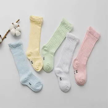 Летние хлопчатобумажные детские носки с сетчатыми трубками для младенцев, Детские Носки с защитой от комаров с кондиционером Relent, детские носки с защитой от комаров
